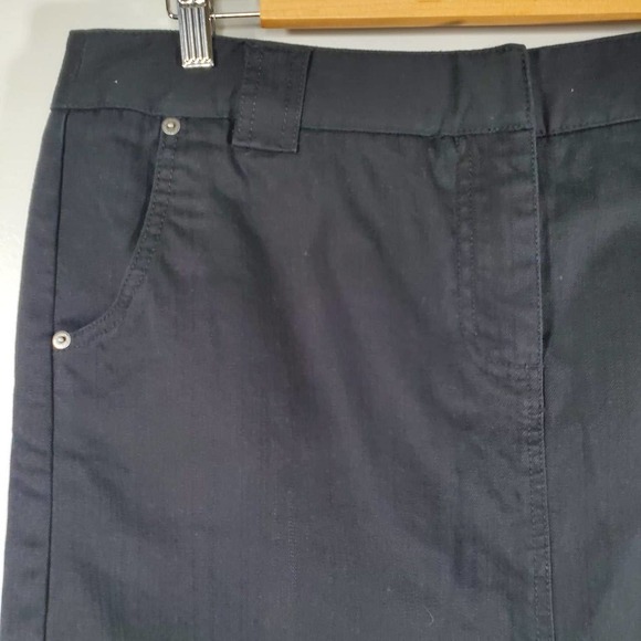 Kenneth Cole Reaction Denim Mini Skirt Black Size 14 - Picture 3 of 9